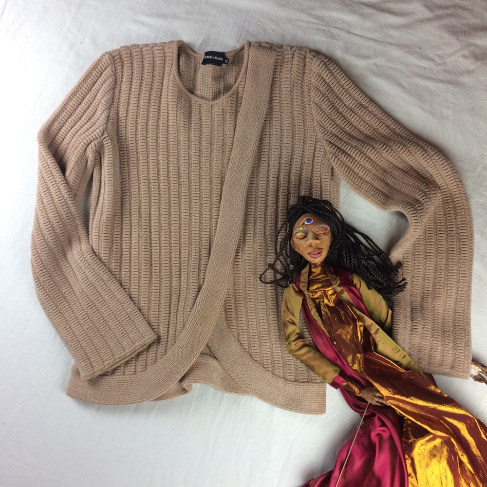 Vintage Giorgio Armani tan sweater